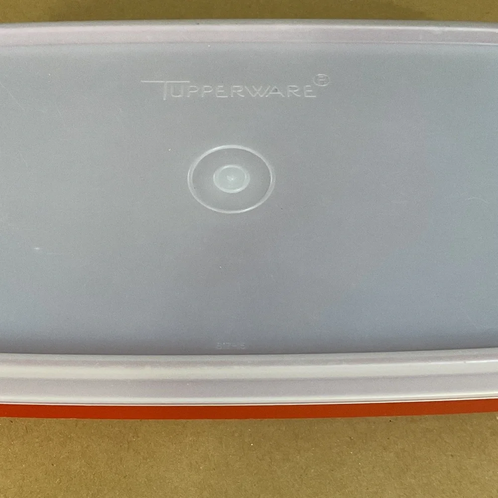 Tupperware Red Base with White Lid